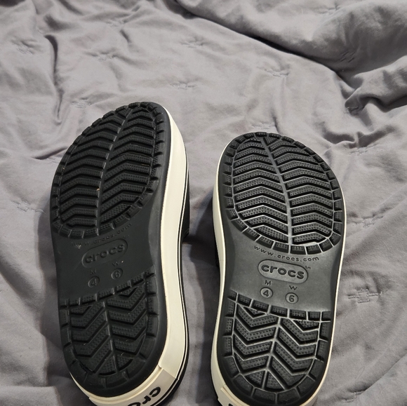 Crocs Classic Black Iconic Comfort Slides Platform Zooey Deschanel women size 6 main image 8